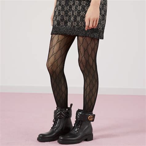 gucci black sheer woven tights m|Gucci stockings.